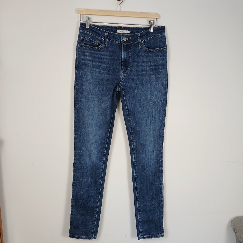 Levi's 711 Skinny Women's 29x29 Blue Stretch Mid Rise Jeans